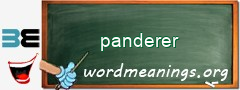 WordMeaning blackboard for panderer